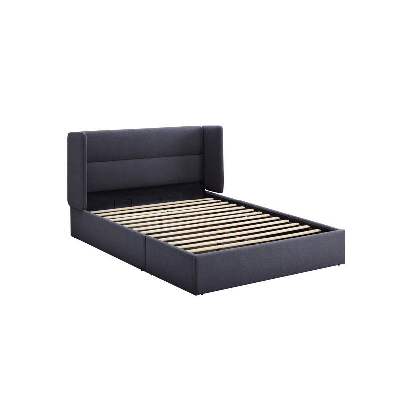 Gaillarde Hydraulic Lift Up Storage Upholstered Platform Bed