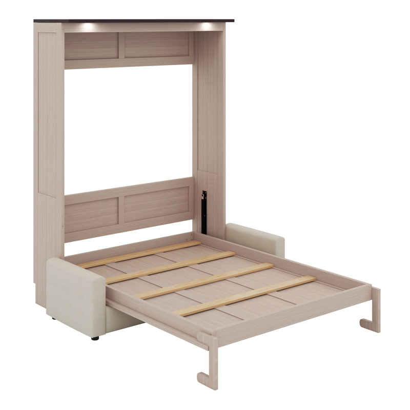 Grand lit escamotable avec canapé et DEL