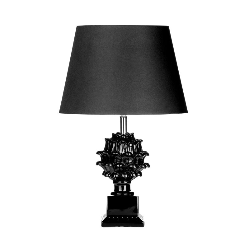 Resin Table Lamp, Black