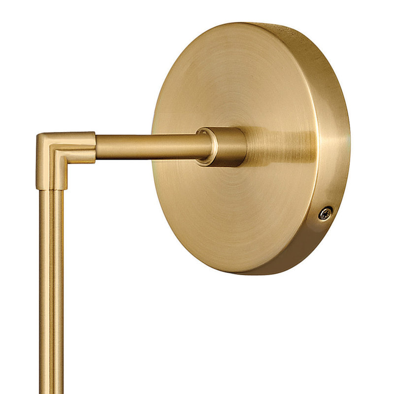Warby 1 - Light Dimmable Armed Sconce, Heritage Brass