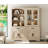 Laziza 5 Tier Bookcase With Barn Door,73.3" Tall Open Storage Bookshelf,Floor Standing Farmhouse Display Organizer With Drawer For Home Office,Living Room-122781474