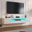 High Gloss TV Stand with Led Lights, Wall-mounted TV Cabinet up to 75"-1309627580