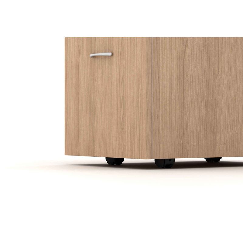 My-Hite Manufactured Wood Vertical Filing Cabinet with 3 Drawers, Secure Interlocks, Durable Casters, Walnut