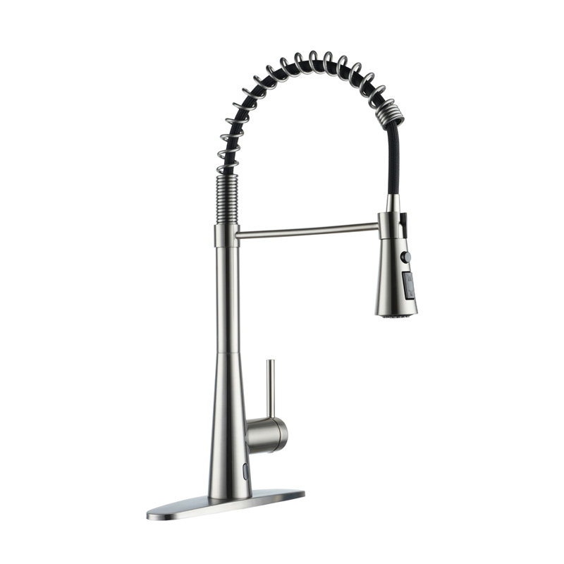 clihome Pull Down Touchless Kitchen Faucet, Brushed