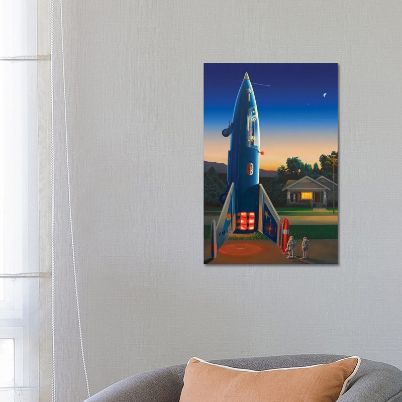 Destination Moon by Ross Jones - Wrapped Canvas Print, 66.04 cm H x 45.72 cm W x 1.91 cm D
