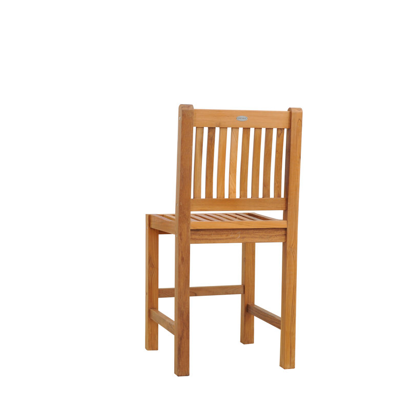 Elzas Outdoor Teak Bar Stool, 24.5"
