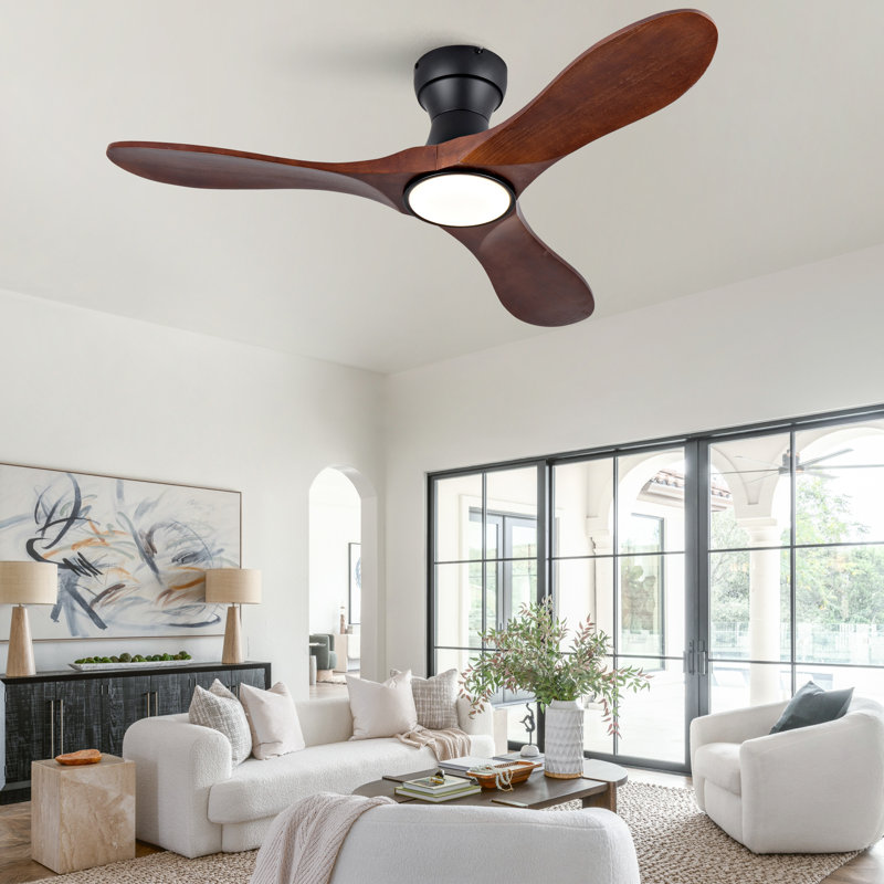 Ceiling Fan, Brown Wood