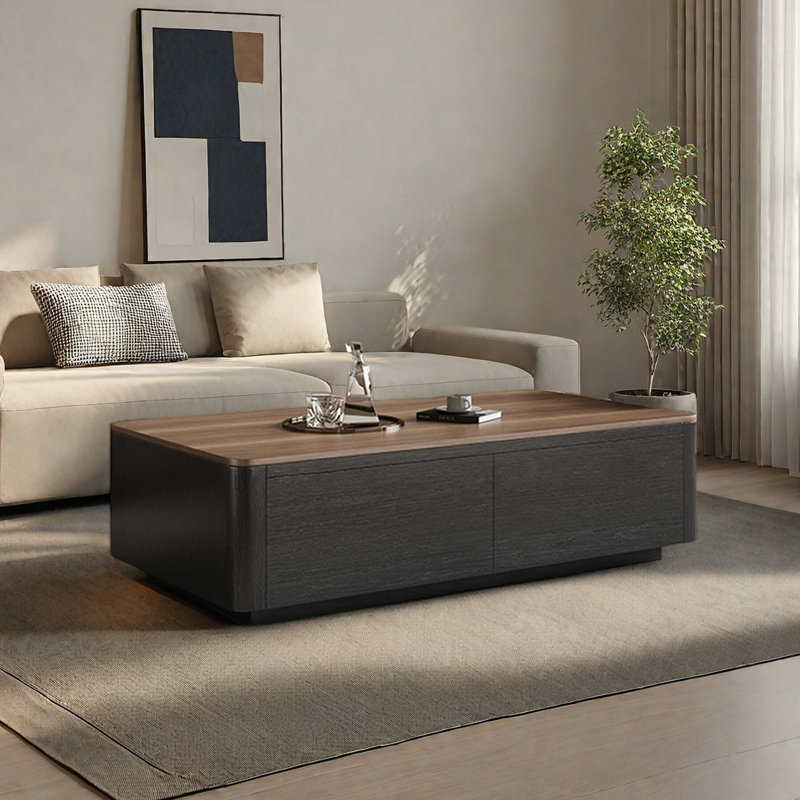 Table de salon rectangulaire avec rangement