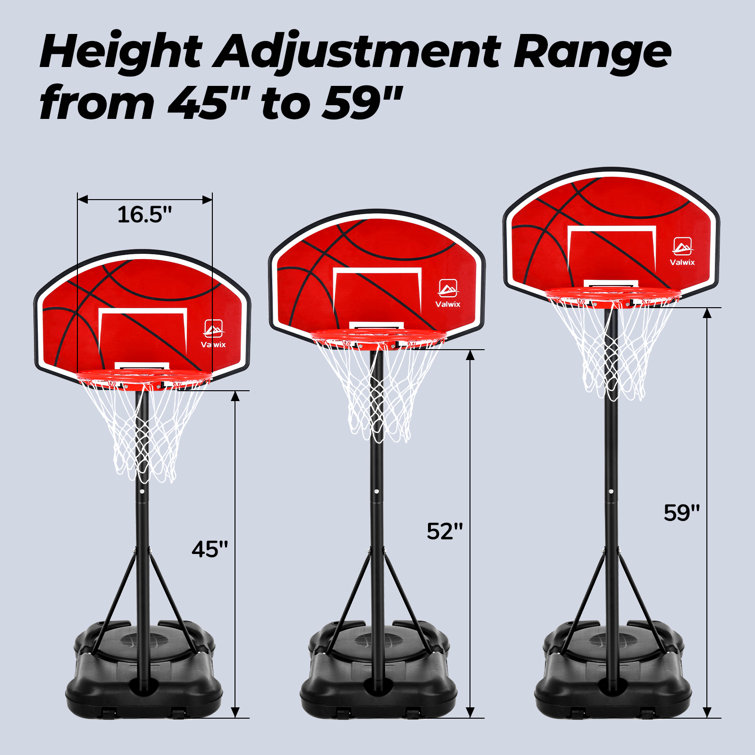Wayfair W Included Plastic Basketball with Klo Basketball(s) | Height Adjustable Pool Hoop Kick 18\'\'