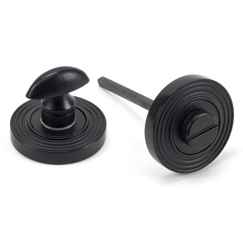 Concealed, Beehive Thumbturn 2 Piece Door Accessory Set, Matt Black