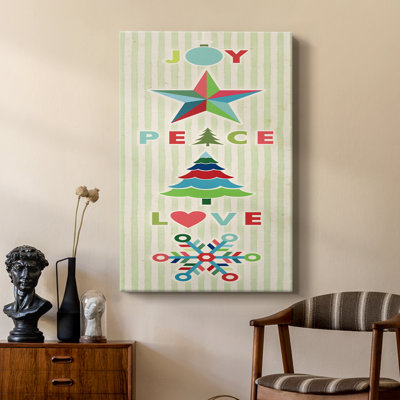 Joy Peace Love -Custom Wrapped Gallery Cavas