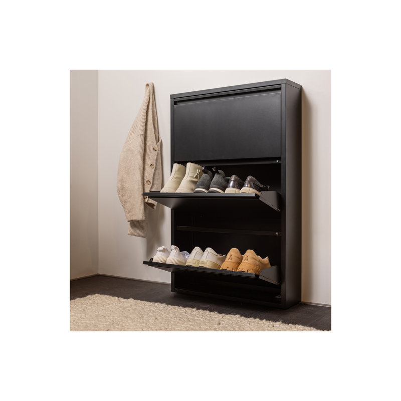 Sabine Flip Down Shoe Storage, Black