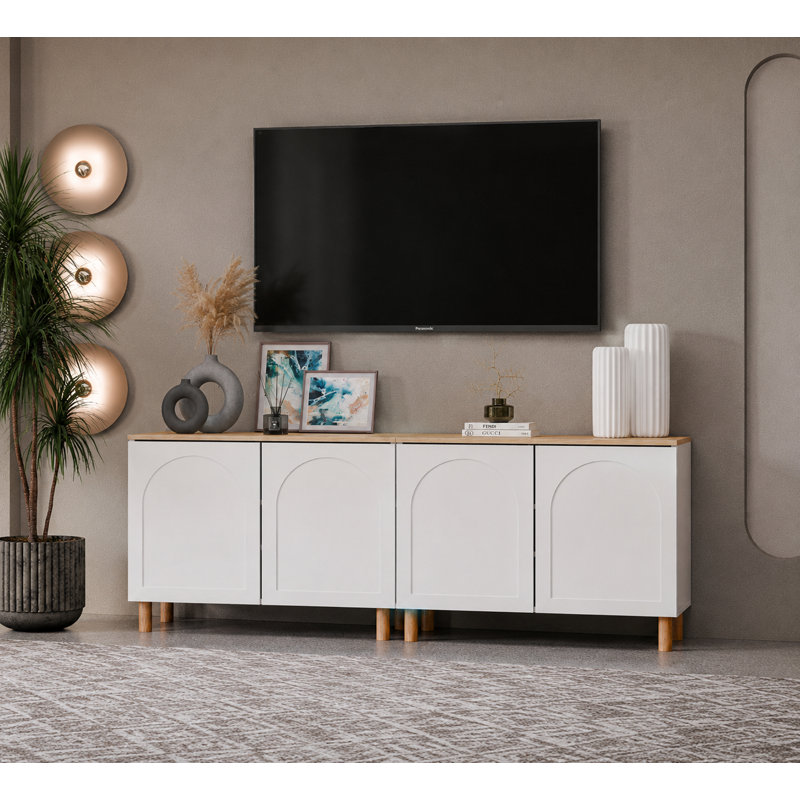 Bohem TV Stand, White Sapphire Oak