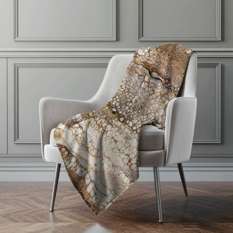 Addison Machine Washable Sherpa Abstract Throw Blanket
