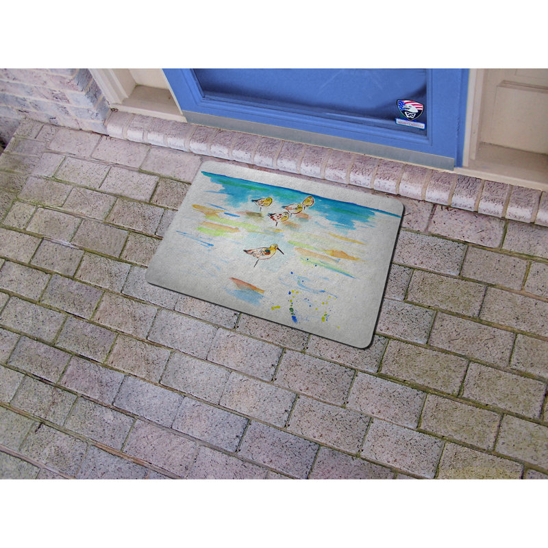 Tapis d’extérieur anti-dérapant 18" x 26" anti-dérapant cinq sanderlings Lokey
