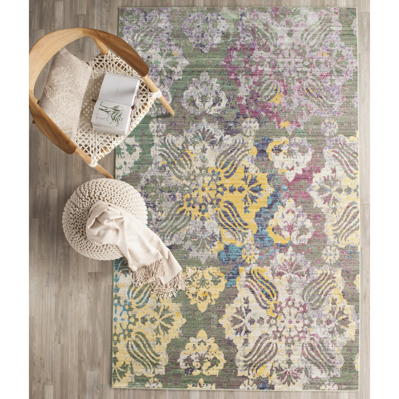 Thanh Performance Floral Rug, Rectangle 8' x 10'