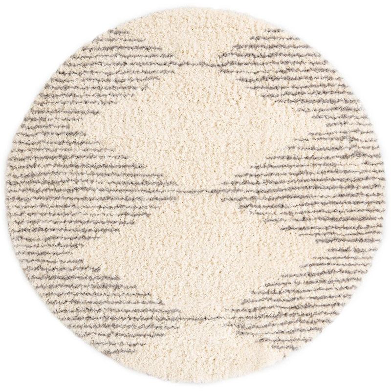 Tapis Tarquinio, Gris, Rond 10pi