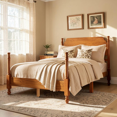 Wood Platform Bed Four Poster Bed