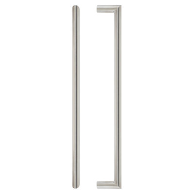 19Mm Mitred Pull Handle - 600Mm Centers - Grade 201 - Bolt Through Fixings