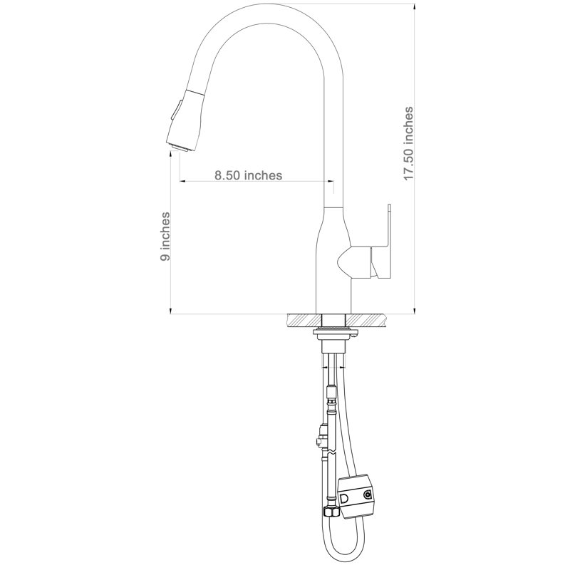 RAEN Pull Out Kitchen Faucet, Acier inoxydable brossé