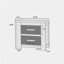 Armoire de chevet 1 pièce 2 tiroirs Country-178550735