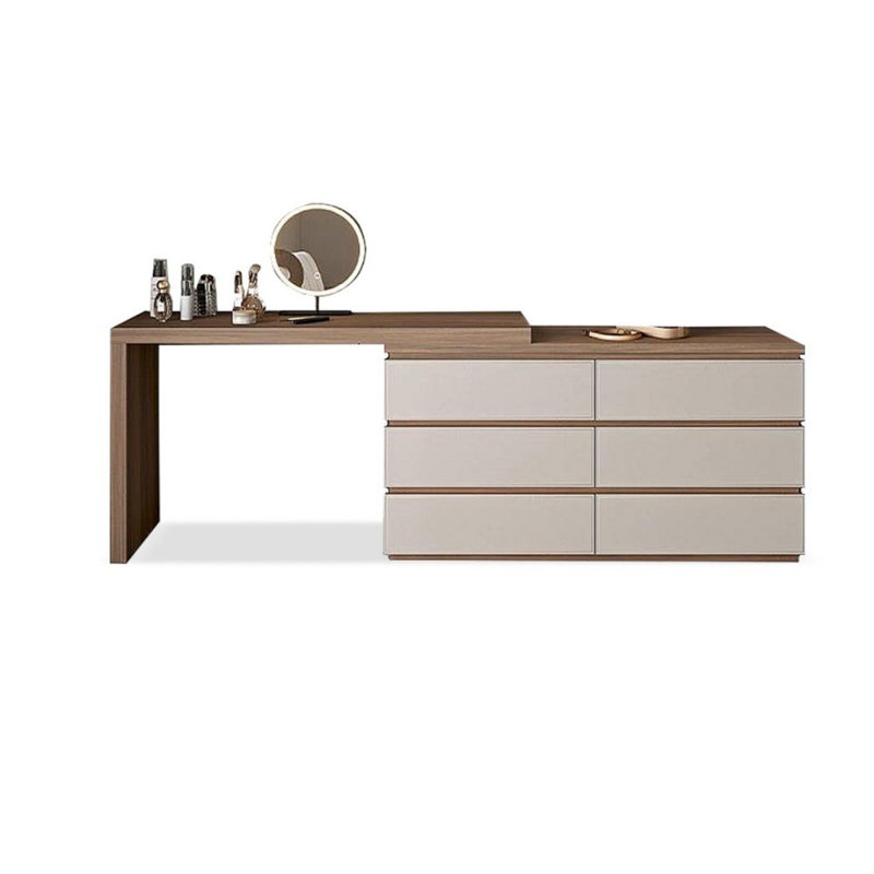 Makeup Vanity with Light mirror,6 drawers