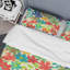 Fleurs multicolores - ensemble de housse de couette floral - microfibre de polyester-1231702877