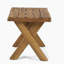 Ensemble de tables d'appoint en acacia et en rotin PE avec jet de sable