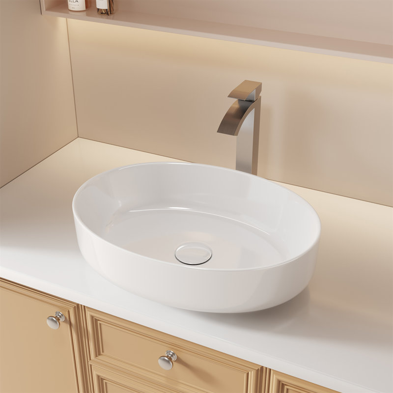 Robinet de lavabo pour salle de bain à poignée simple 11,21 "certifié CUPC, Nickel brossé
