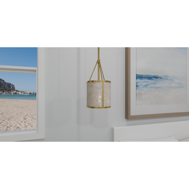 Rubbico 1-Light Brushed Gold Mini Pendant