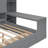 Full Size Wooden Daybed With Three Drawers, And All-In-One Cabinet, Desk And Shelves, Gray-1982975899-1982975898
