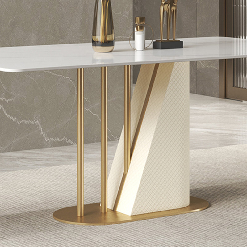 Ensemble de table de salle à manger rectangulaire de luxe moderne et simple, H 29,5 po x L 70,9 po x l 35,4 po
