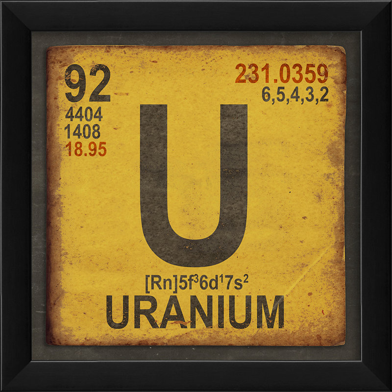 Uranium Element by The Artwork Factory - Single Picture Frame Textual Art
