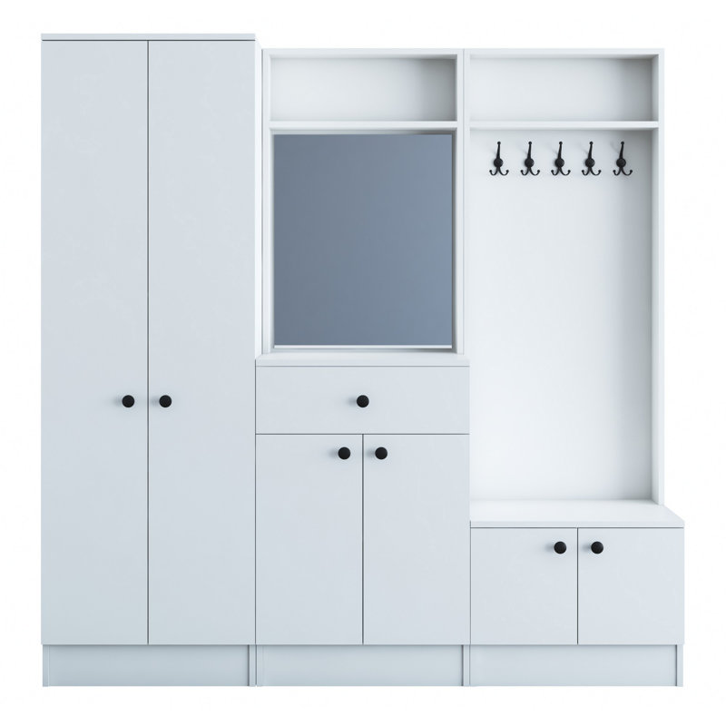 Addy Hallway Set with Storage Bench and Shoe Storage