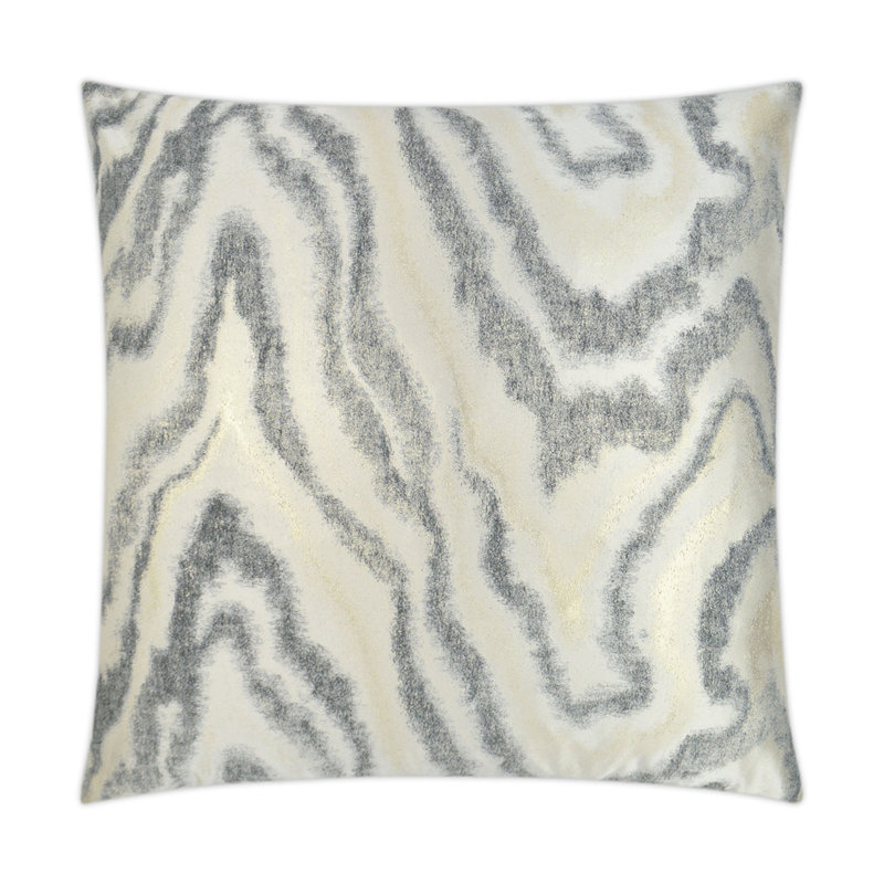 Waves Pillow Cover & Insert, Charcoal Abstract, Square 20"