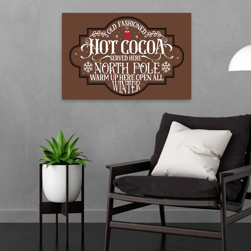 «Hot Cocoa», art contemporain hivernal abstrait, H 16 po x l 24 po