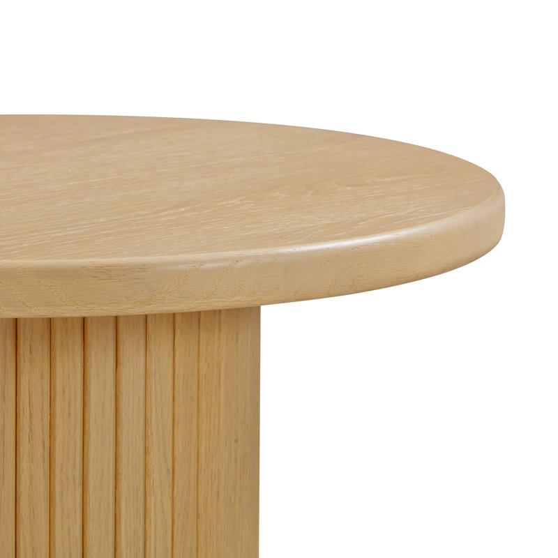 Table d'entrée en bois de chêne Diani, Naturel