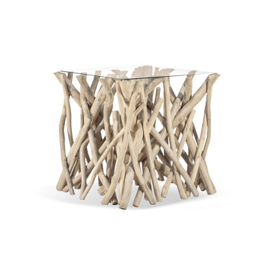 Glass Top End Table