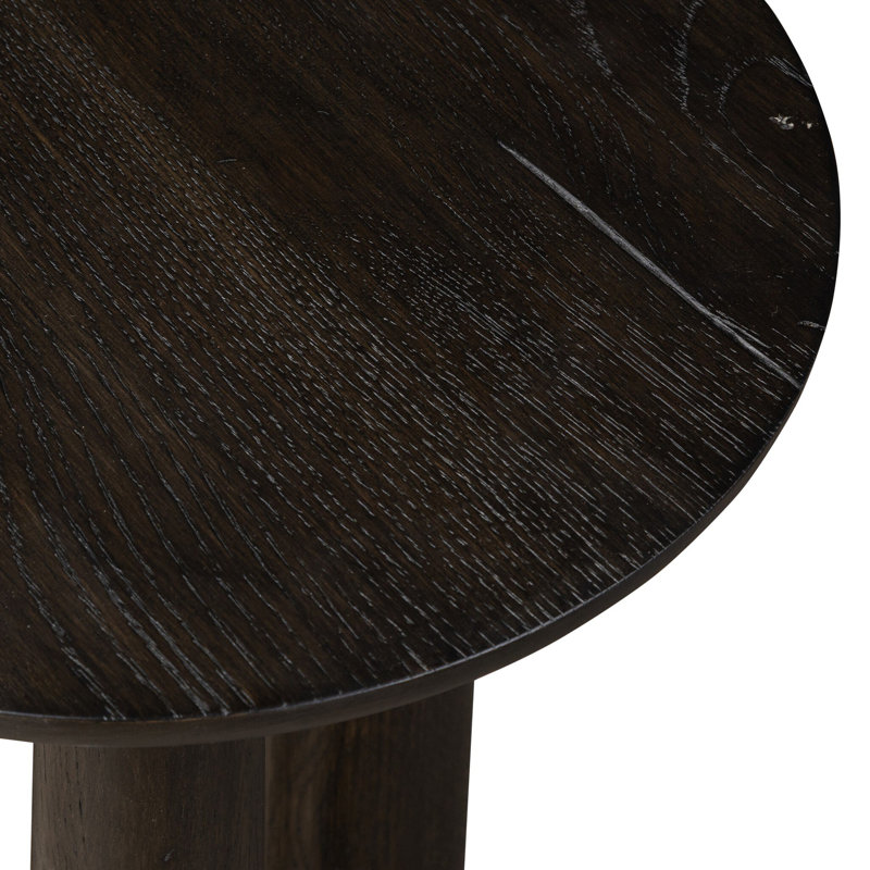 Cooper Solid Wood End Table, Smoked Black