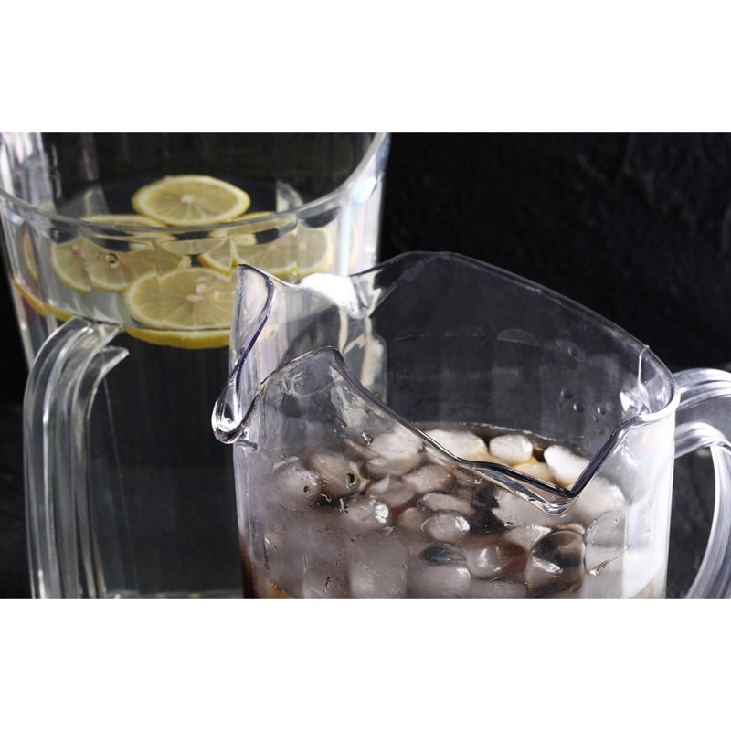 Resturant-Grade Polycarbonate Plastic Water Pitcher, 60 Oz, Clear