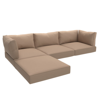 Ensemble de coussins de remplacement pour canapé modulaire intérieur / extérieur, 5 po