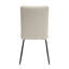 Fauteuils d'appoint texturés beiges 2 pièces, pieds en métal noir, revêtement de salle à manger décontracté moderne 2 pièces, style tubulaire