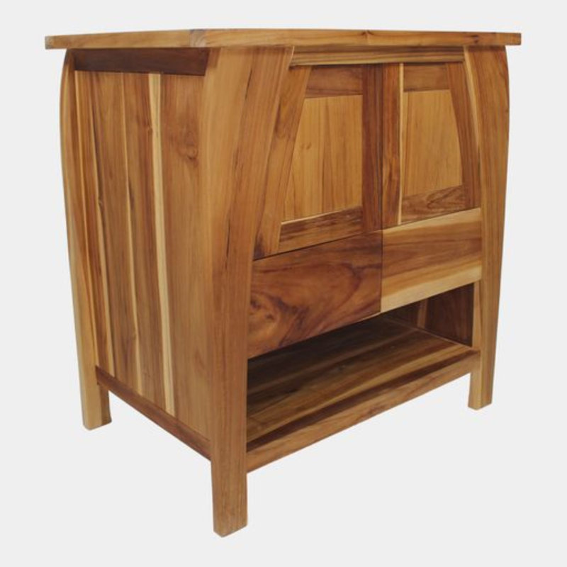 Meuble-lavabo de 30 po en teck EcoDecor, Brun