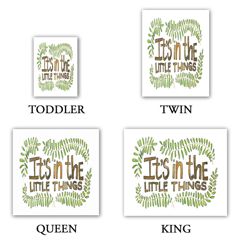 Ensemble de housse de couette little things, 1 housse de couette grand + 2 taies standards