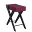 Accent Table With Built-In , Vivid Burgundy Tabletop, Stylish Black "X" Legs, 19.74 Lb Weight, 13.05 In. Width Elegant Dark Sleek 24.24 High, Weight-1119424414