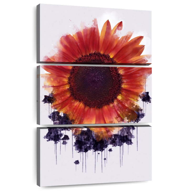 Harnek Red Sunflower, 57" H x 36" W