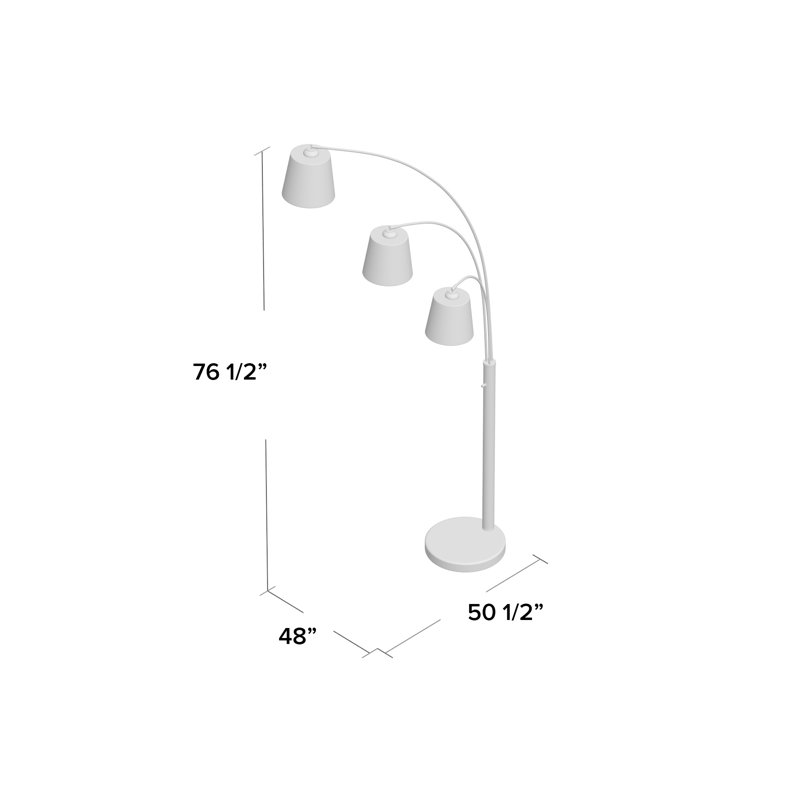 Aada 76.5'' Tree Floor Lamp, E27 Type A 60W, Silver