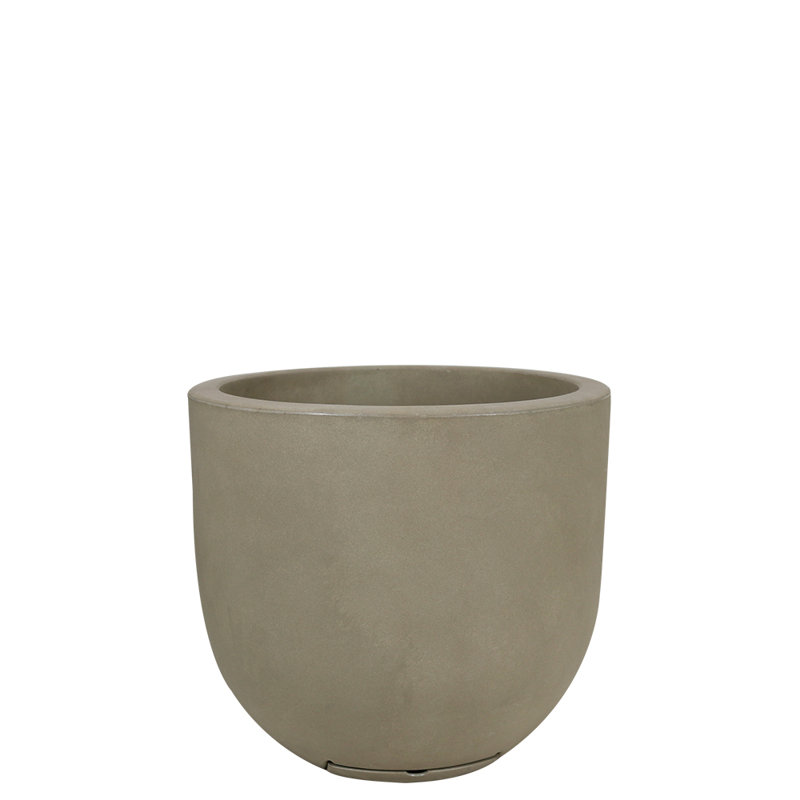 Pot à fleurs rond de 19,7 pouces Petar ECOBO, utilisation intérieure et extérieure Decora, H 13,8 po x l 15,7 po x P 15,7 po