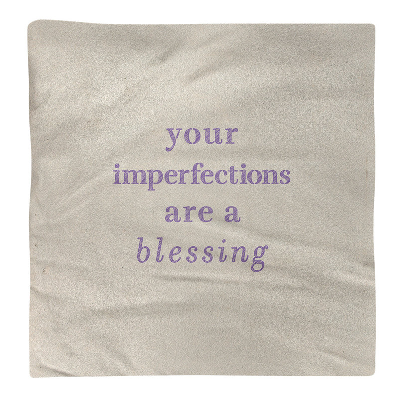 Polyester, Cotton No Pattern Square Napkin, White/Purple, Polyester, 10" L x 10" W