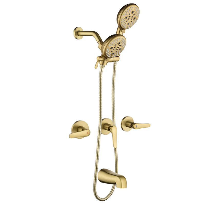 Diverter All-In-One Kit with Rough in-Valve, Brushed Gold